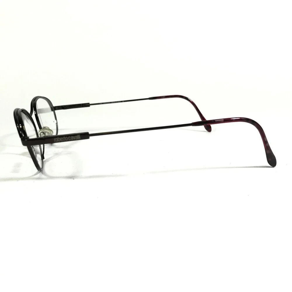 Roberto Cavalli Eyeglasses Frames Bacco 12 763 Grey Round Full Rim 48-17-140